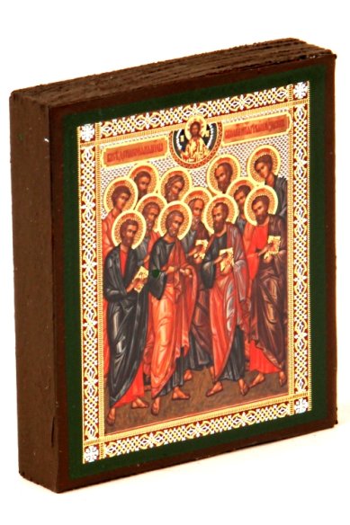 Иконы Собор Апостолов икона, литография на дереве (6 х 7 см)