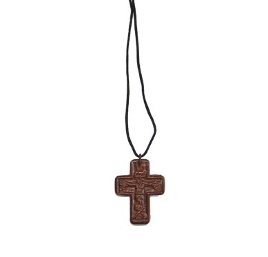 Утварь и подарки Крест нательный прямой (кожа, 2 х 3 см)  