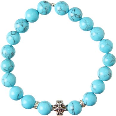 Утварь и подарки Браслет 20 звеньев из камня бирюза