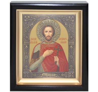 Иконы Александр Невский благоверный князь икона (21 х 24,5 см, Софрино)