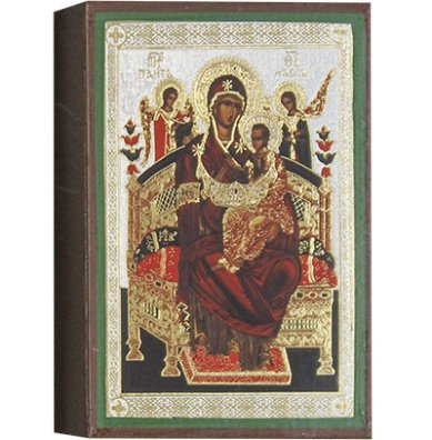 Иконы Всецарица, икона Божией Материи, 6 х 9 см