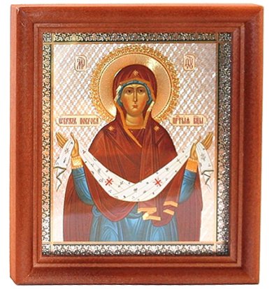 Иконы Покров Пресвятой Богородицы икона (13 х 16 см, Софрино)