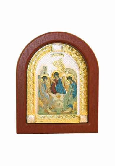 Иконы Троица икона, греческое письмо, ручная работа (9 х 11 см)