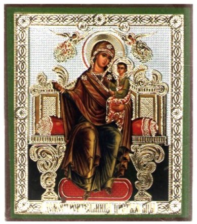 Иконы Домостроительница икона Божией Матери на дереве (6х7 см, Тиль)