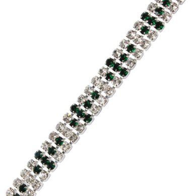 Утварь и подарки Браслет из страз с замочком (зеленый)