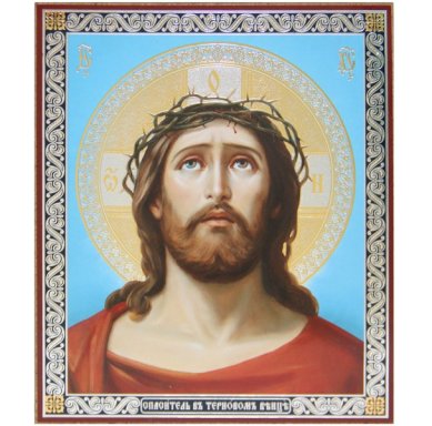 Иконы Спас в терновом венце икона на оргалите (11 х 13 см, Софрино)