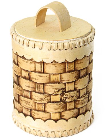 Утварь и подарки Туес из бересты плетеный «Велюр» (высота 15 см, диаметр 10,5 см)