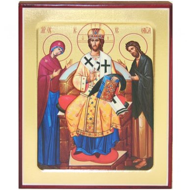 Иконы Господь Вседержитель (Спас на Престоле) икона икона на дереве (12,5 х 16 см)