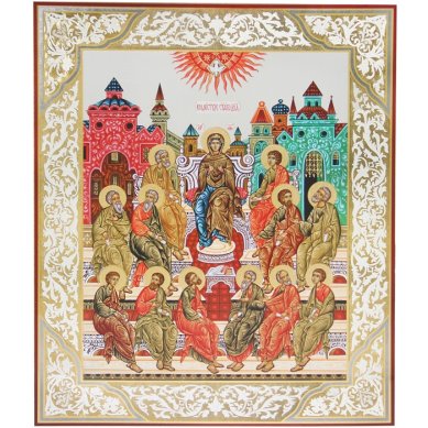 Иконы Сошествие Святого Духа икона на оргалите (33 х 40 см, Софрино)