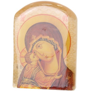 Иконы Игоревская, икона настольная из селенита (45 х 30 х 65 мм, 65 г)