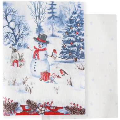 Утварь и подарки Скатерть с вышивкой «Белая, новогодняя композиция»