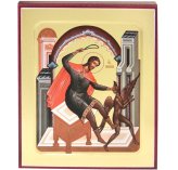 Иконы Никита Бесогон великомученик икона на дереве (12,5 х 16 см)