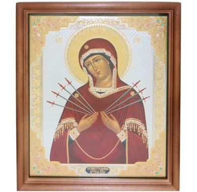Иконы Семистрельная икона Божьей Матери (18 х 24 см, Софрино)