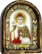 Иконы Ольга святая равноапостольная, икона из бисера 185 х 230 мм