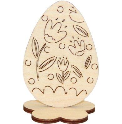 Утварь и подарки Сувенир для раскрашивания «Яйцо» на подставке (цветочки, фанера)