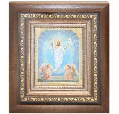 Иконы Воскресение Христово икона в киоте (17 х 19,5 см)