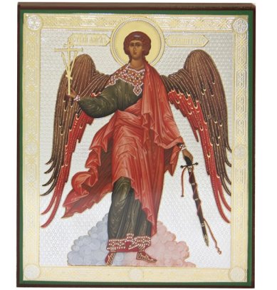 Иконы Ангел Хранитель икона литография на дереве (17,5 х 21 см)