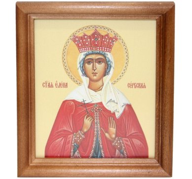 Иконы Елена Сербская святая икона (13 х 15,5 см, Софрино)