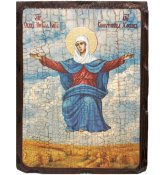 Иконы Спорительница хлебов икона Божией Матери на дереве под старину (18 х 24 см)