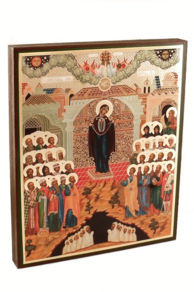 Иконы Непроходимая дверь икона Божией Матери на дереве (17х21 см, Тиль)