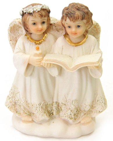 Утварь и подарки Фигурка ангелов со свечой и книгой