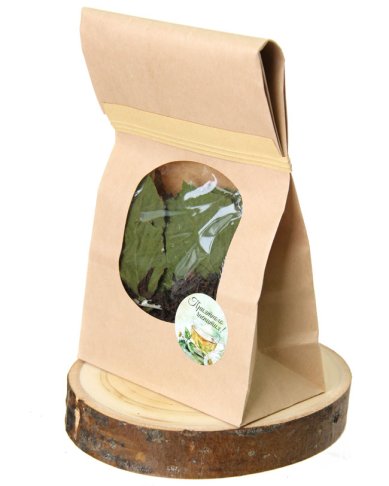 Натуральные товары Чай черный листовой Жузель с листом малины на подставке из массива липы (50 г)