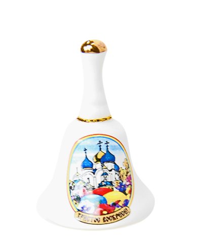 Утварь и подарки Колокольчик пасхальный с ручкой (храм, фарфор)