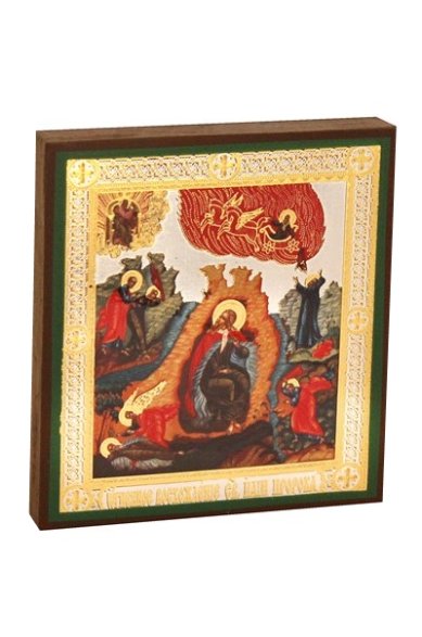 Иконы Илия пророк икона литография на дереве (9 х 11 см)