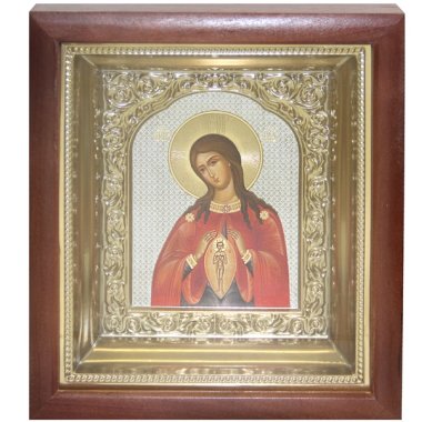 Иконы Помощница в родах икона Божьей Матери (17 х 19,5 см)