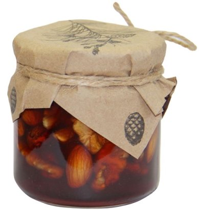 Натуральные товары Варенье ореховое ассорти в сосновом сиропе (грецкий орех, фундук, миндаль (240 г))