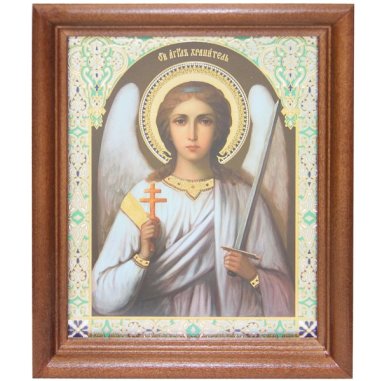 Иконы Ангел Хранитель икона под стеклом (13 х 16 см, Софрино)