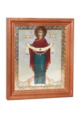 Иконы Покров Пресвятой Богородицы икона (13 х 16 см, Софрино)