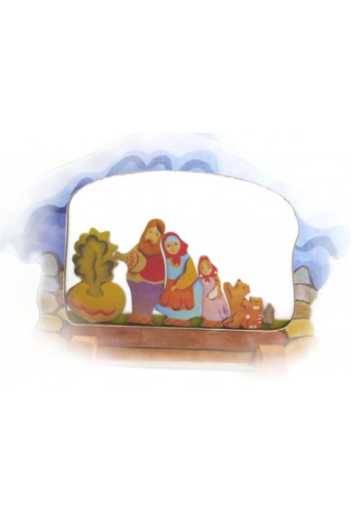 Утварь и подарки Деревянная игрушка Ледяной театр с игровыми наборами (репка, теремок, два веселых гуся)