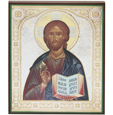Иконы Господь Вседержитель икона, литография на дереве (18 х 21см)