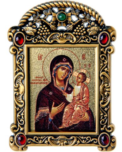 Иконы Скоропослушница, икона Божией Матери в рамке-киоте (6,5 х 9 см)