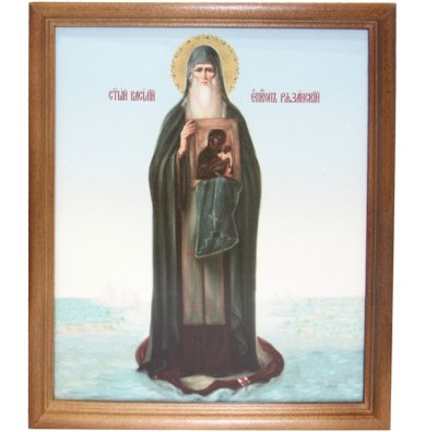 Иконы Василий Рязанский святитель икона (20 х 24 см, Софрино)