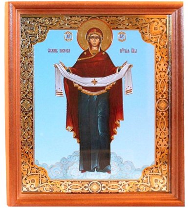 Иконы Покров Пресвятой Богородицы икона (20 х 24см, Софрино)