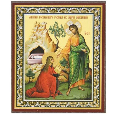 Иконы Мария Магдалина равноапостольная икона на деревянном планшете (6 х 7,5 см, Софрино)