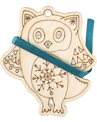 Утварь и подарки Подвеска деревянная для раскрашивания Сова