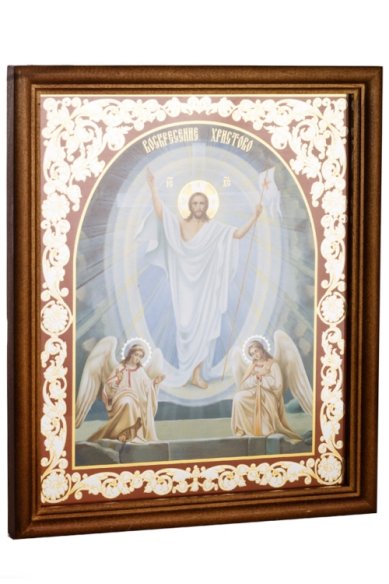 Иконы Воскресение Христово икона под стеклом (20 х 24 см, Софрино)