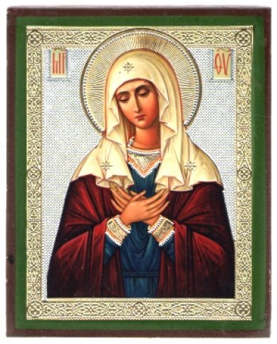 Иконы Умиление икона Божией Матери литография на дереве (9 х 11 см)