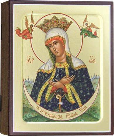Иконы Остробрамская икона Божией Матери на дереве 12,5 х 16 см