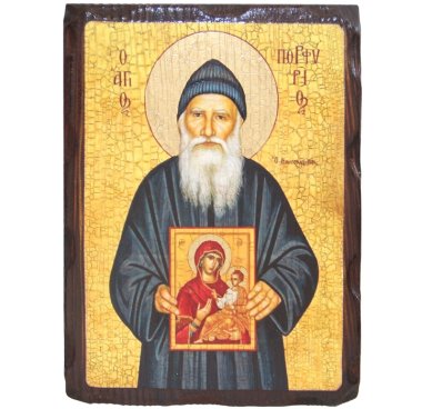 Иконы Порфирий Кавсокаливит преп. икона на дереве под старину (18 х 24 см)