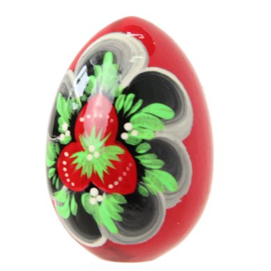 Утварь и подарки Яйцо деревянное «Цветы» (ручная роспись, 6,5 х 4 см)