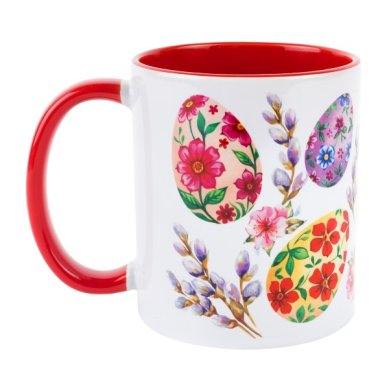 Утварь и подарки Кружка пасхальная «ХВ!» (яйца с узорами, 300 мл)