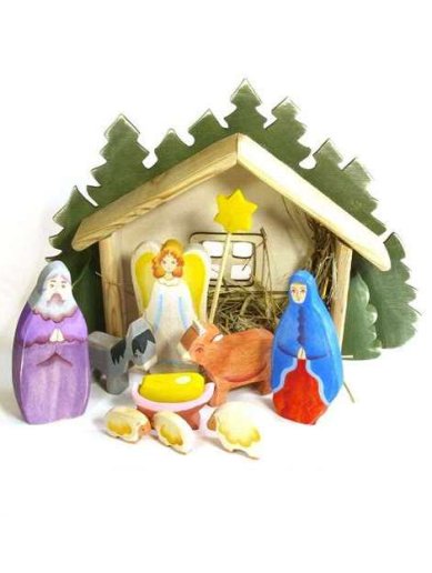 Утварь и подарки Деревянная игрушка «Рождество, хлев»