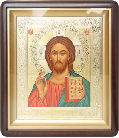 Иконы Спаситель икона в киоте (18 х 24 см, Софрино)