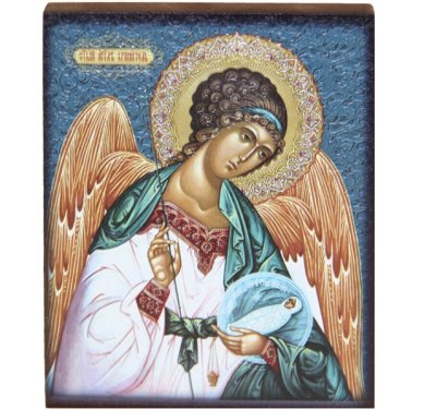 Иконы Ангел Хранитель с душой икона на дереве (9 х 11 см, Софрино)