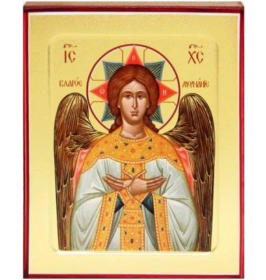 Иконы Ангел Благое Молчание икона на дереве (12,5 х 16 см)