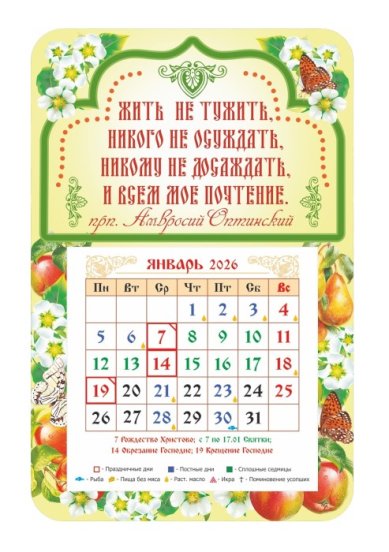 Книги Календарь-магнит «Жить не тужить...» 2026 год